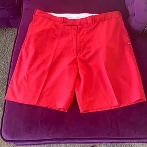 Red polo shorts